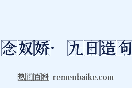 念奴娇·九日造句是什么意思的图片